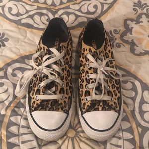 Leopard print Converse shoes